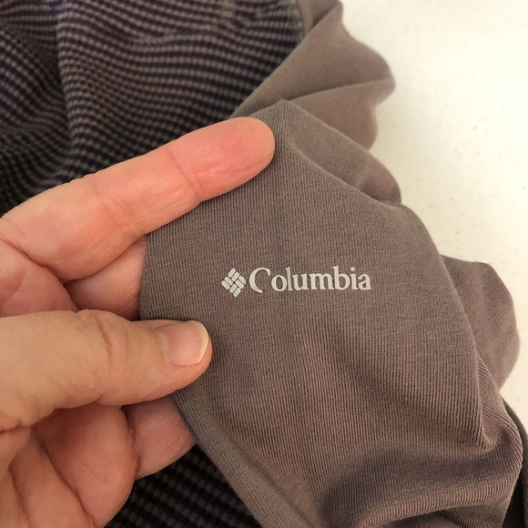 Columbia Tunnel Style Hooded Pullover Plum Purple Top Women’s Medium Textured - Picture 7 of 10